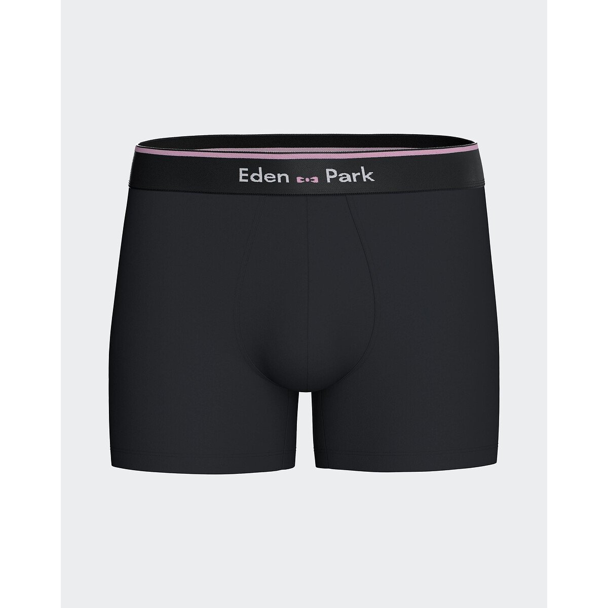 Lot de 2 boxers, 1 uni + 1 bicolore bleu marine + rose, EDEN PARK