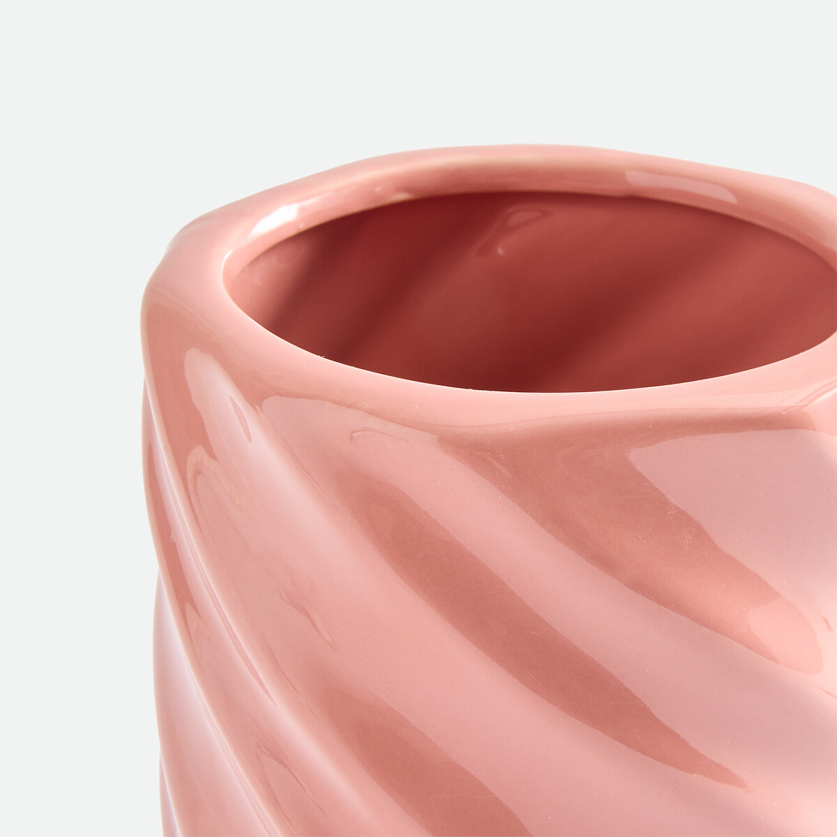 Vase torsadé, en céramique, hauteur 27 cm, DEHEN rose, LA REDOUTE INTERIEURS