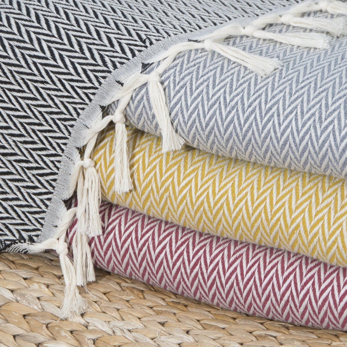 Plaid laine ASPEN gris chiné, FEBRONIE