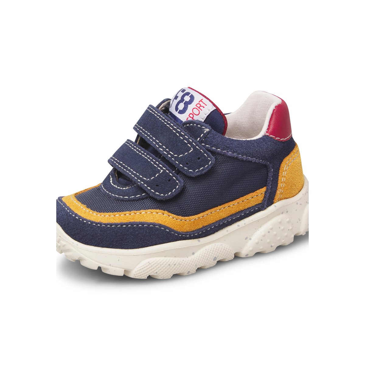 Sneakers en daim et tissu AMANTEA 2 VL. marine-citrouille, FALCOTTO