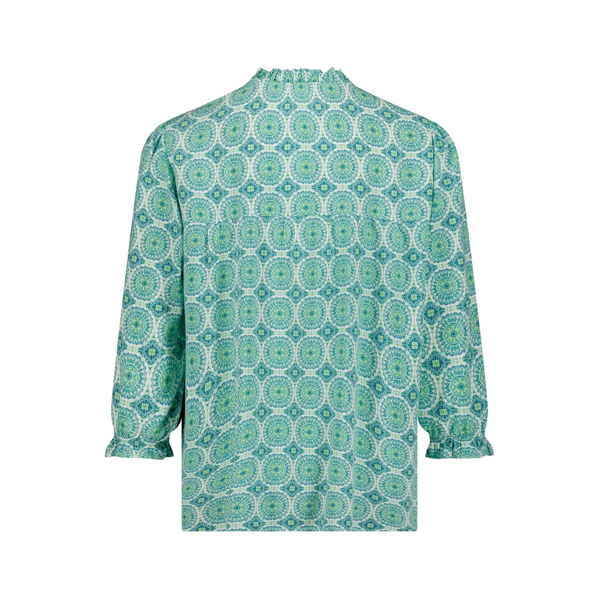Blouse casual à fronce green/blue, CARTOON