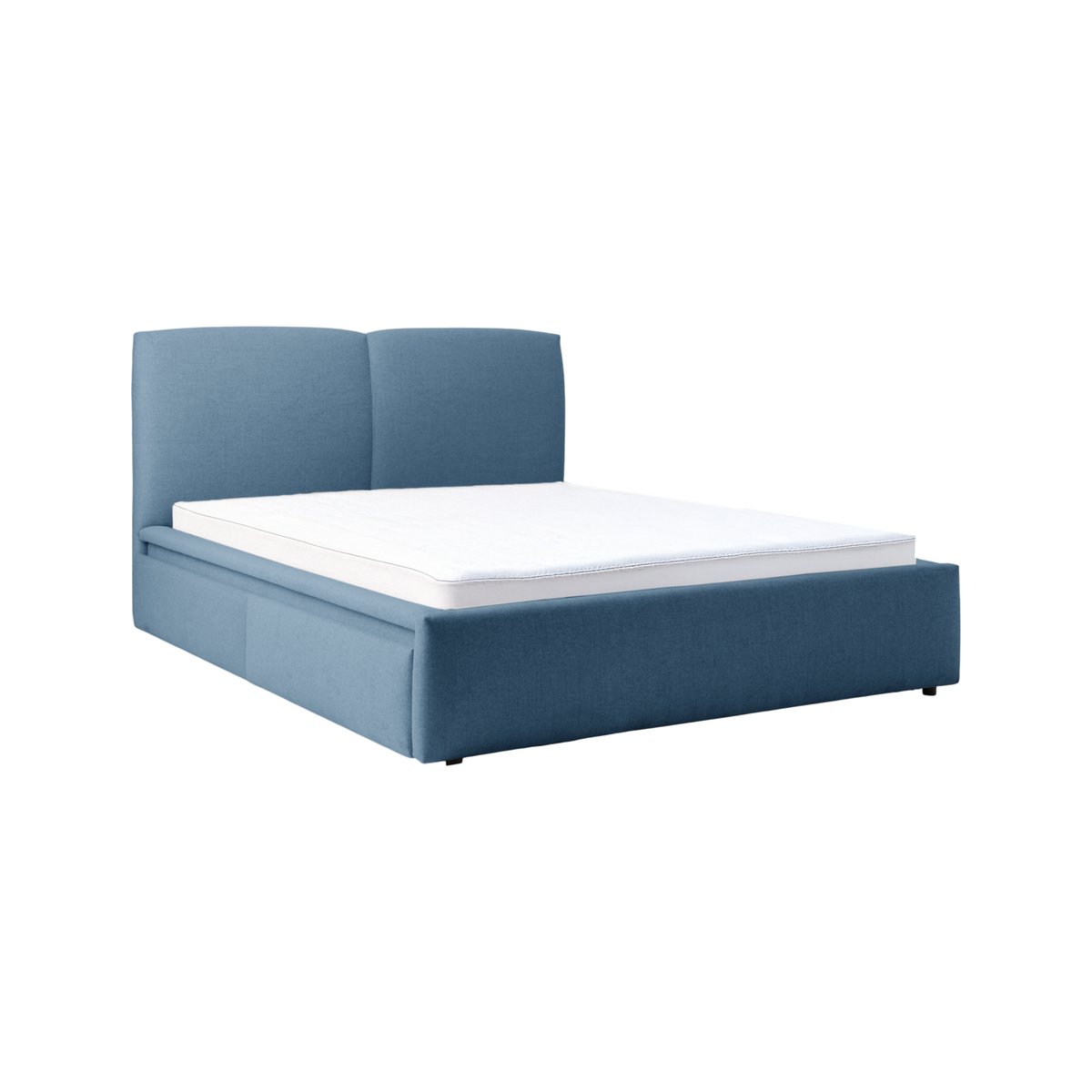 Lit en tissu - PERLINE bleu, CAMIF