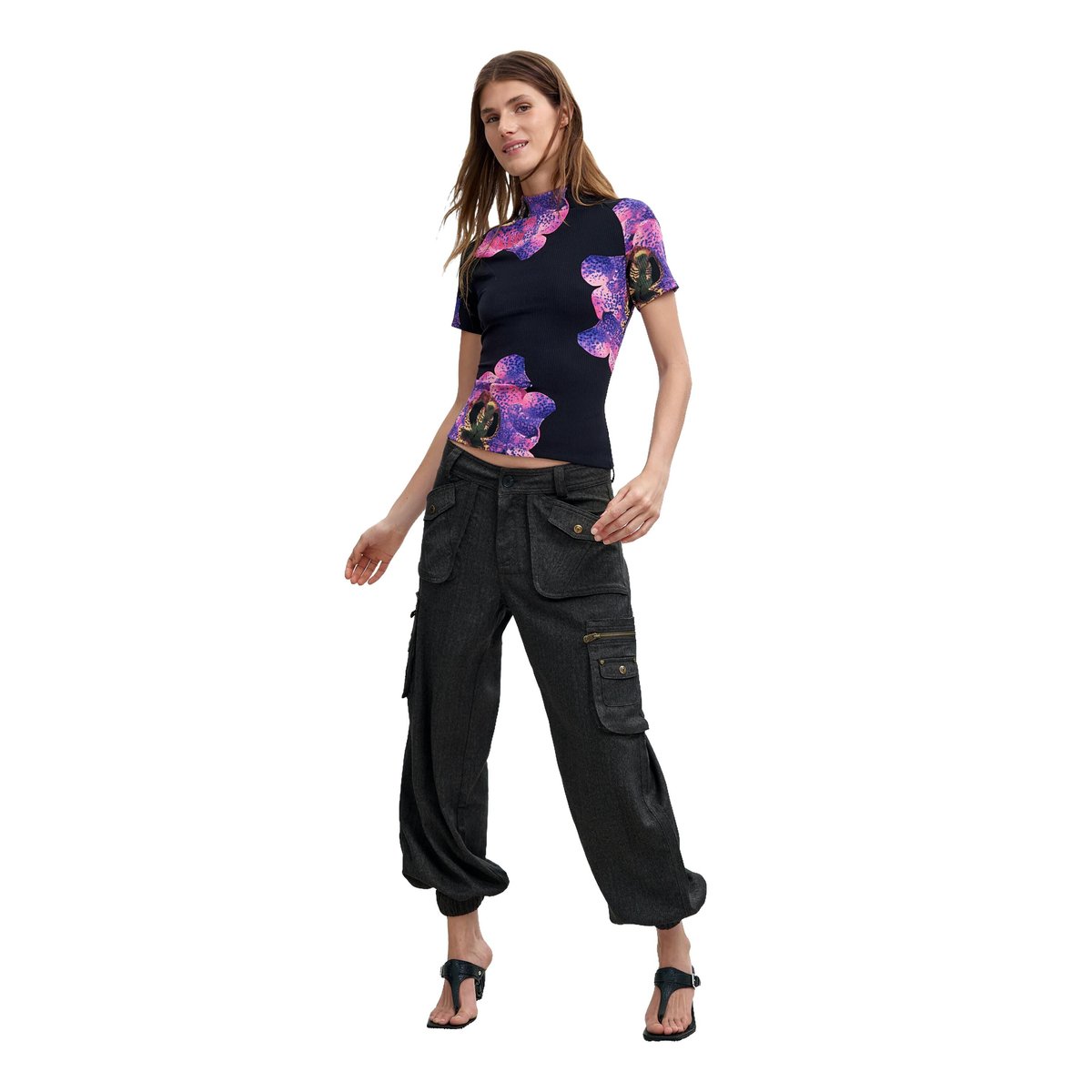 T-shirt imprimé Lacroix noir, DESIGUAL