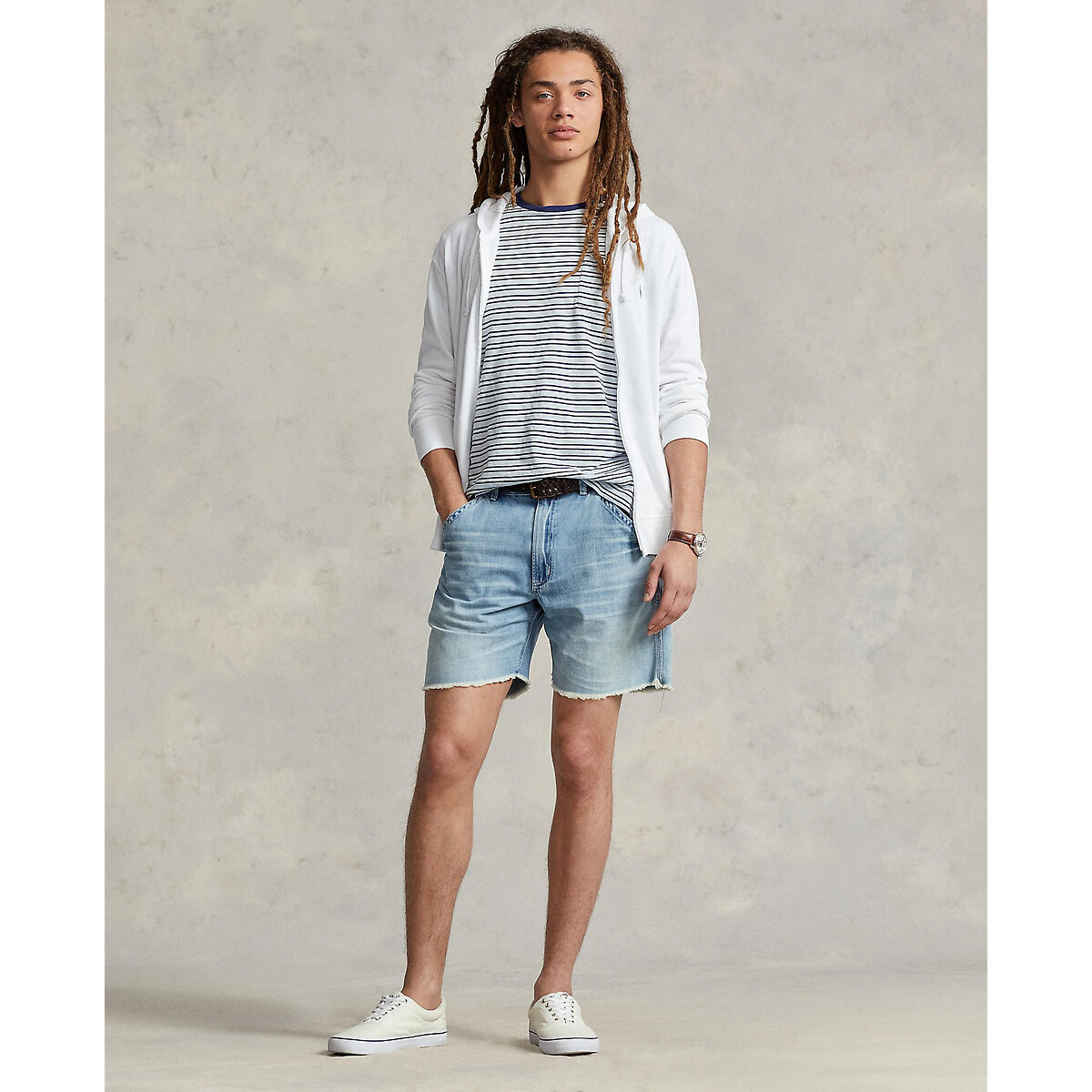 Zip-Up Hoodie white, POLO RALPH LAUREN
