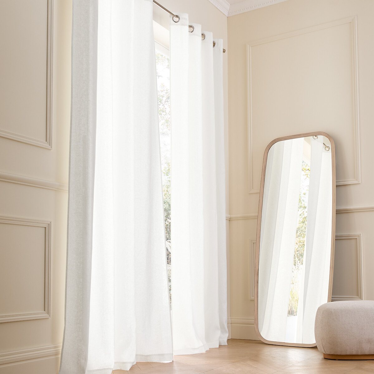 Rideau lin lavé œillets, Private blanc, AM.PM