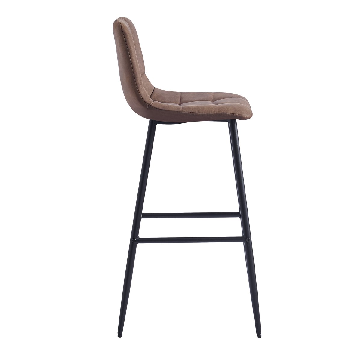 Lot de 2 tabourets de bar en simili, BJORN marron vintage, NORDLYS