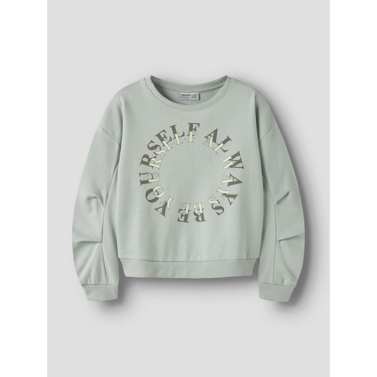 Sweat-Shirt aqua gray, NAME IT