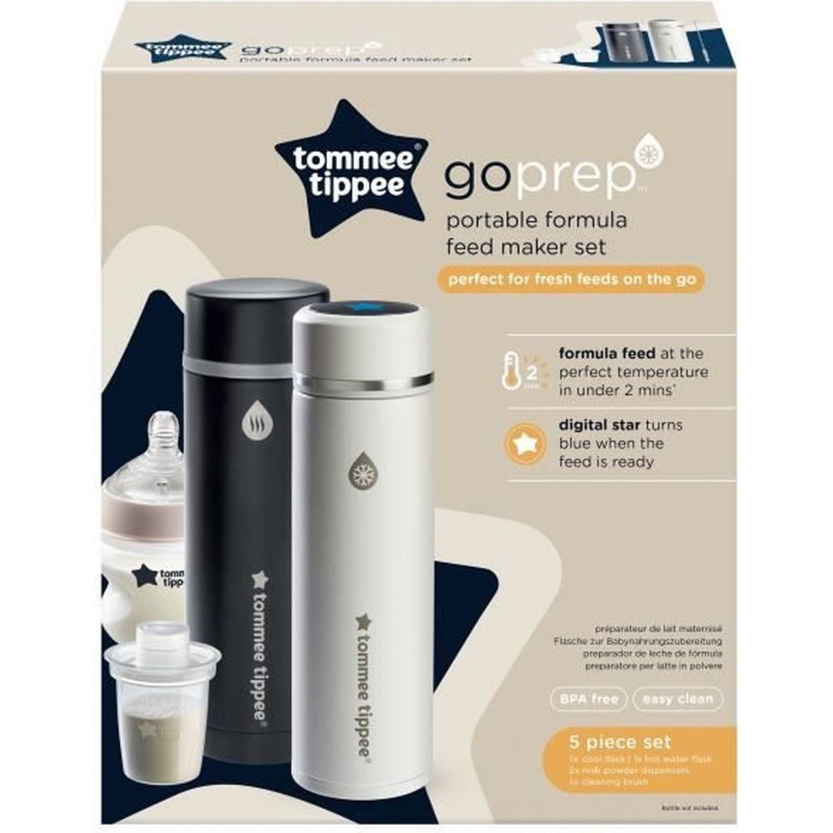 Préparateur de biberons nomade GoPrep noir, TOMMEE TIPPEE