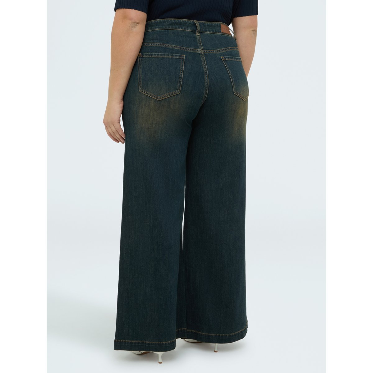 Jean Wide Leg avec applications lumineuses bleu, FIORELLA RUBINO
