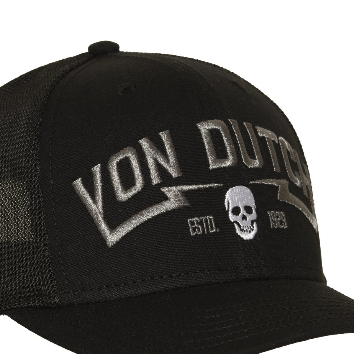 Casquette Trucker S-CURVED noir/gris clair/blanc, VON DUTCH