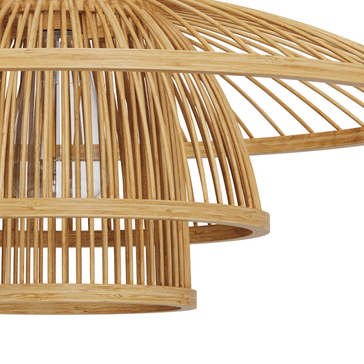Suspension en bambou et métal D50 cm - MIRABEL naturel, MAISON PAVANE