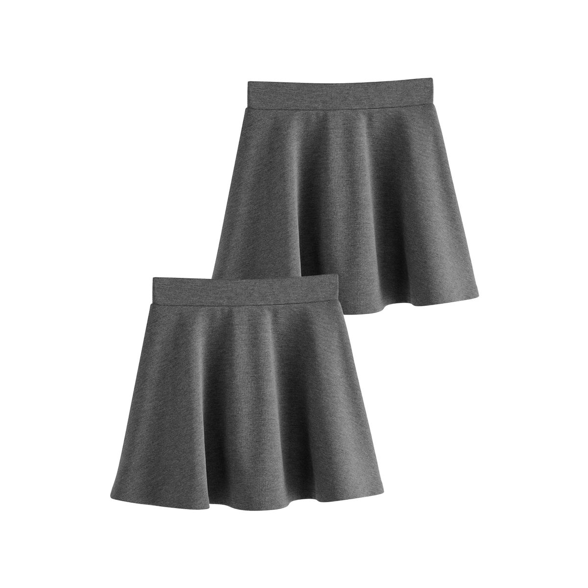Jupe short à enfiler en jersey, lot de 2 gris, NEXT