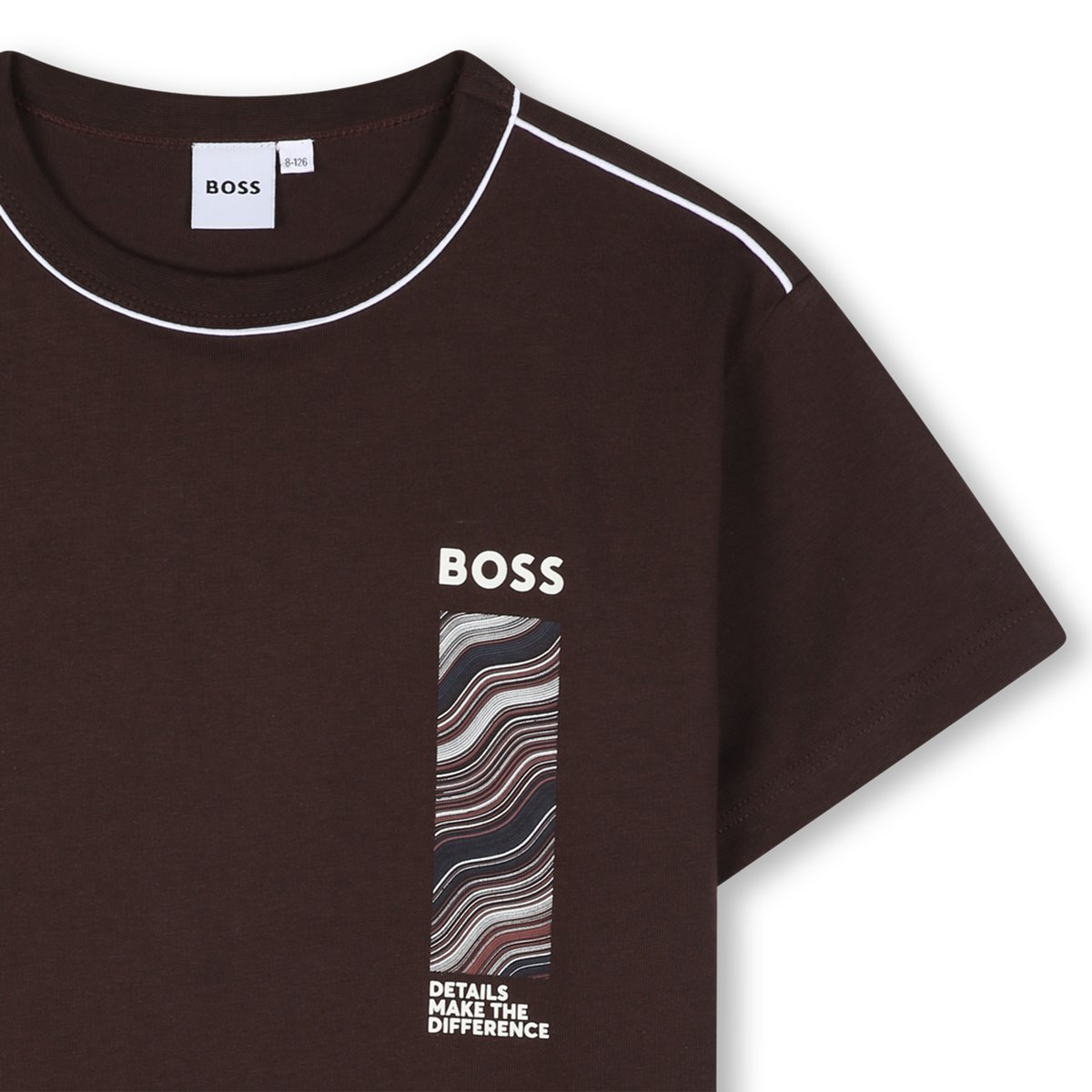 Tee-shirt manches courtes tourbe, BOSS KIDSWEAR