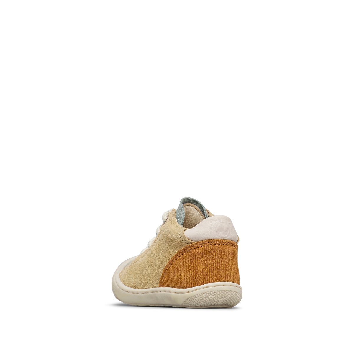 Chaussures premiers pas en suède ROMY sage-sable, NATURINO