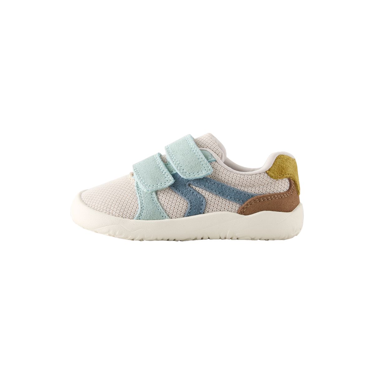 Baskets en cuir à scratch effet pieds nus blanc, NEXT