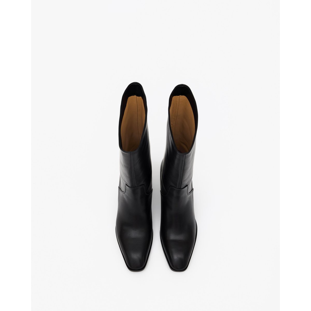 Bottes courtes à talon bloc BORGE noir, MI MAI