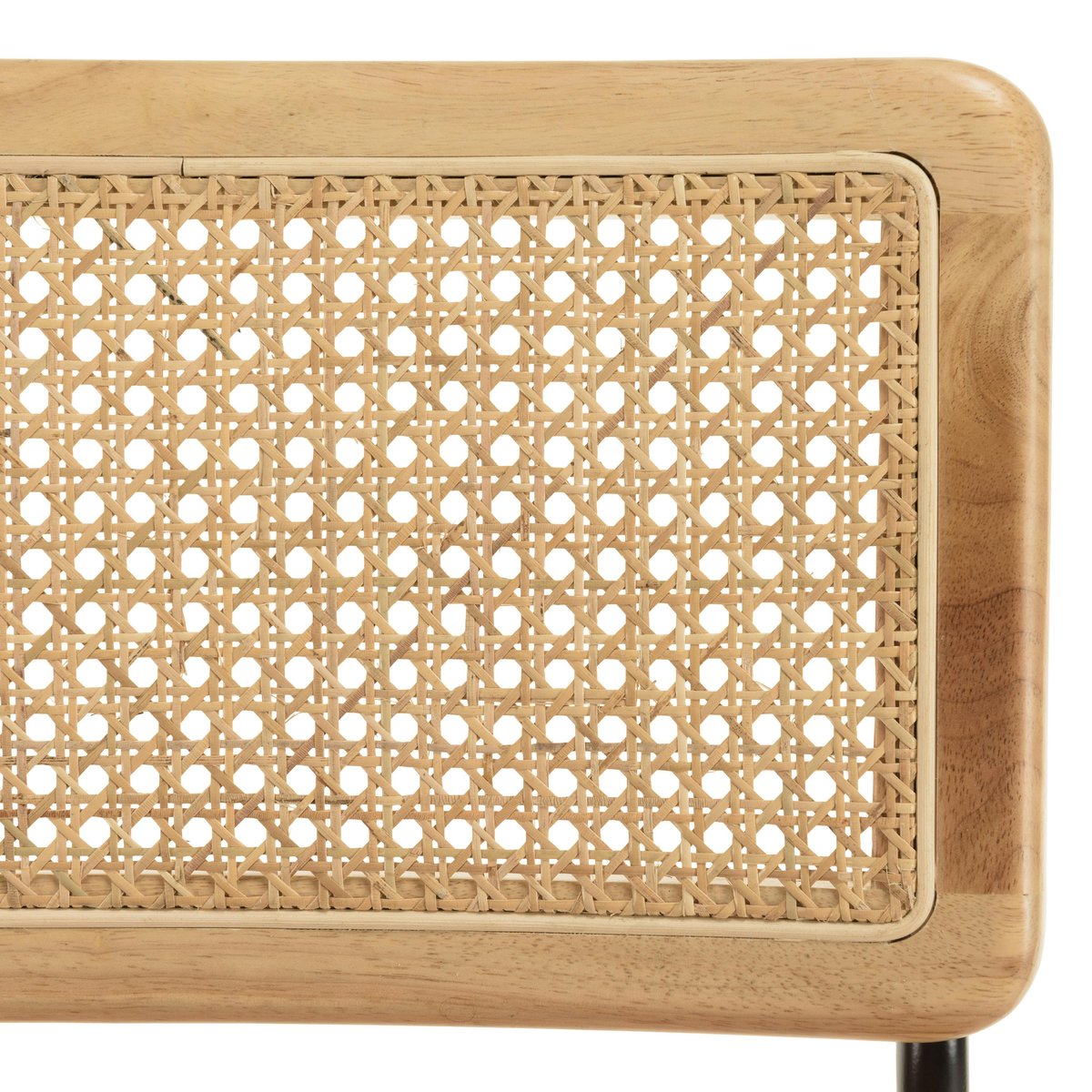 Chaise assise velours orange capitonné dossier cannage (lot de 2) TIM orange, PIER IMPORT
