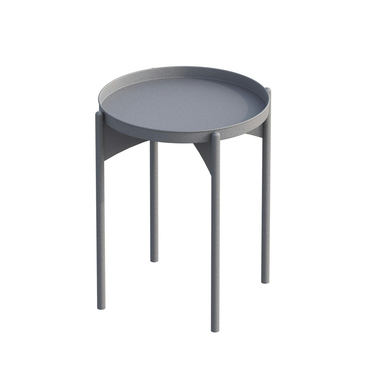 Table d'appoint ronde en métal SFAX gris, PIER IMPORT