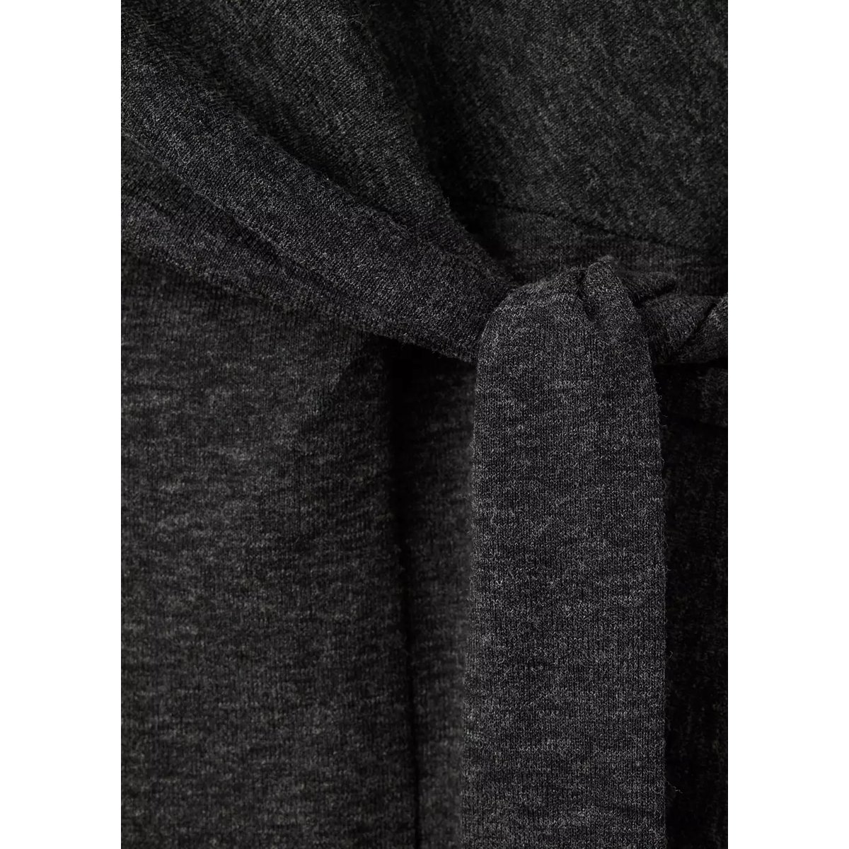 Robe maille nœud gris anthracite, MANGO