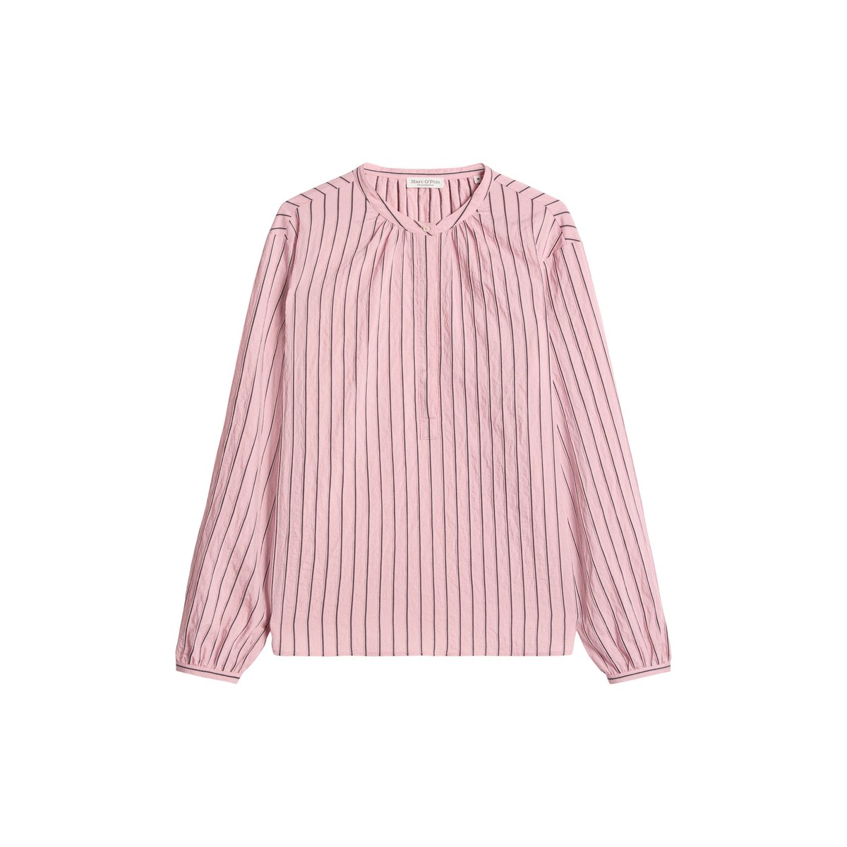 Chemisier à rayures, coupe classique en mélange de modal rose bonbon, MARC O'POLO