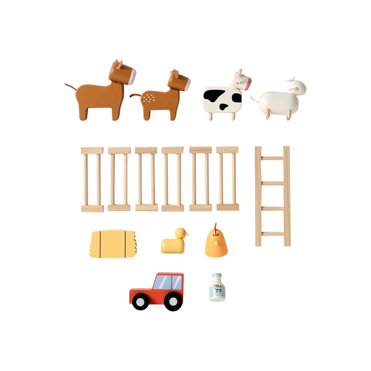 Ferme avec accessoires en bois FSC® rouge, VERTBAUDET