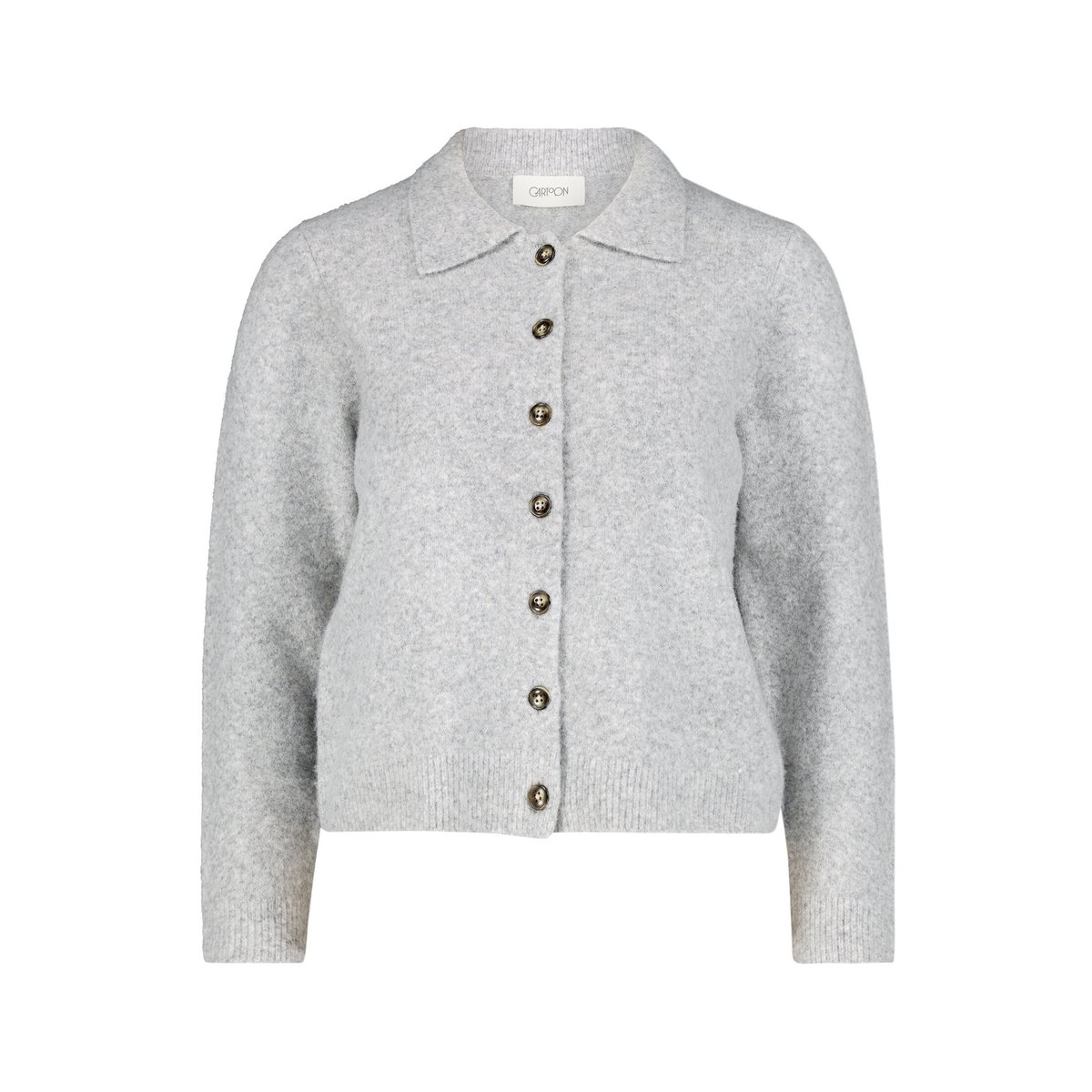 Cardigan en maille à col gris, CARTOON