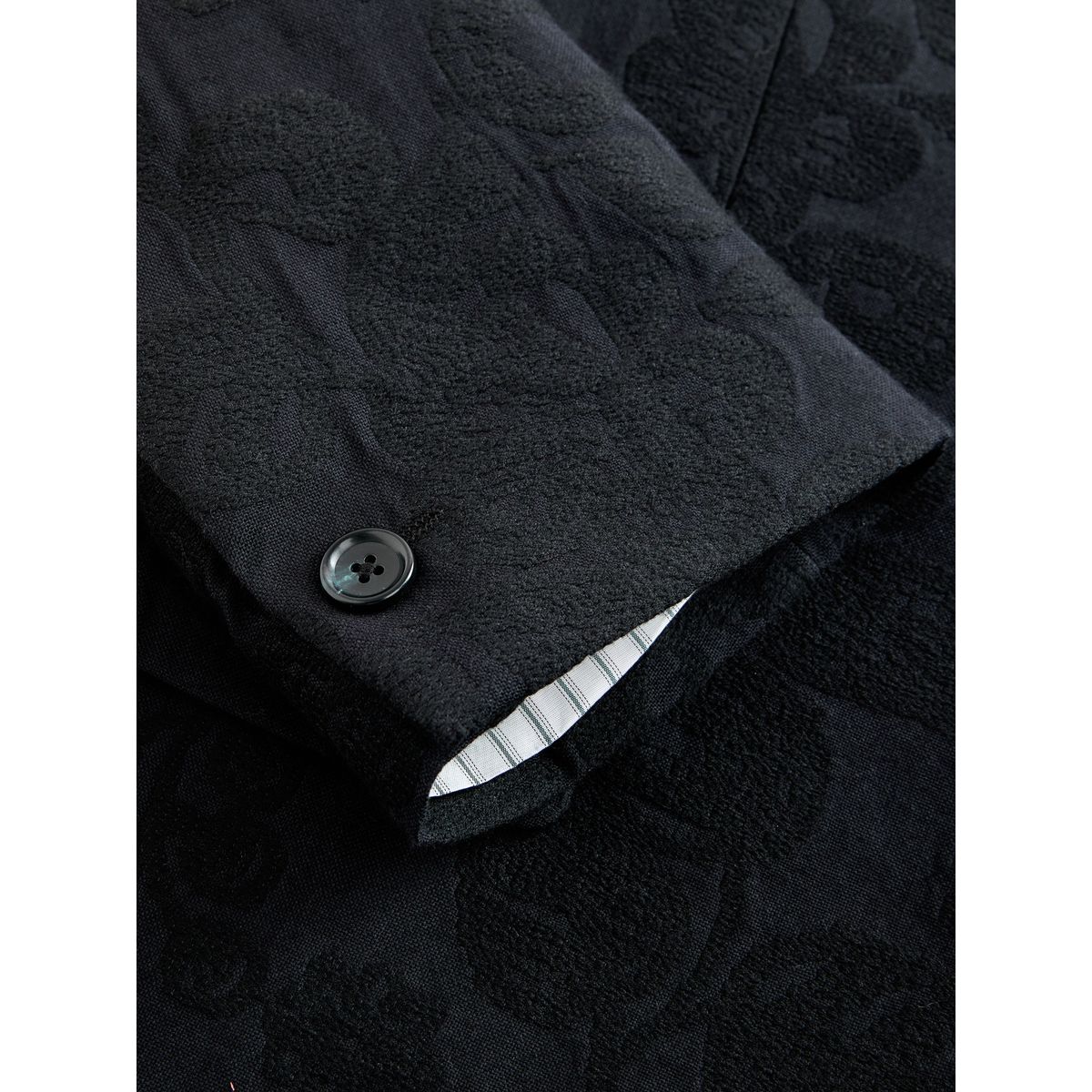 Veste costume coton tapisserie décontractée noir, NEXT