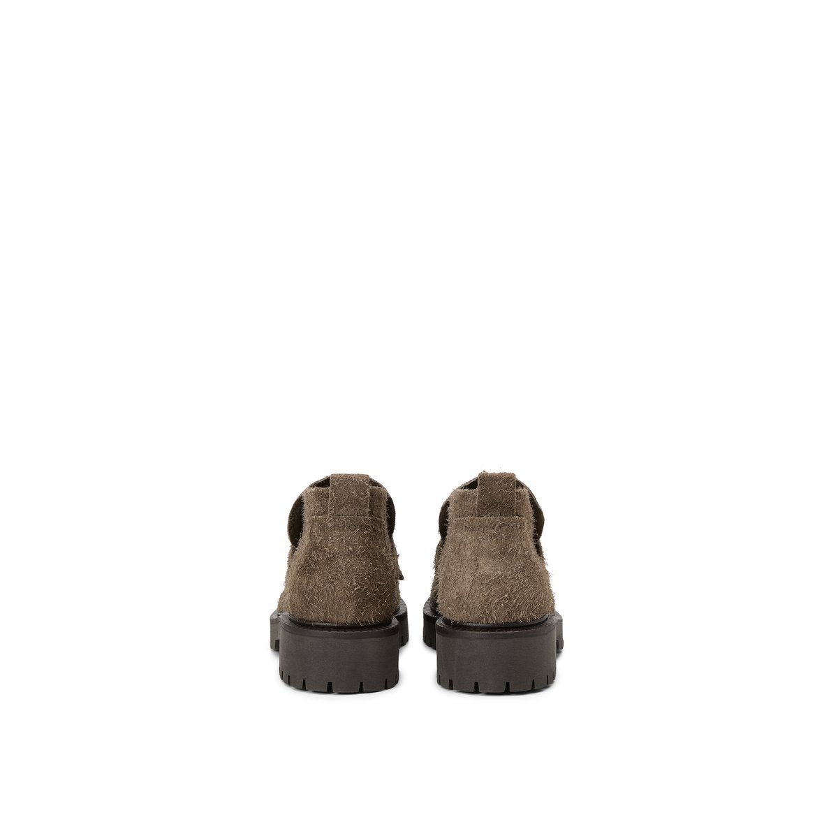 Mocassins à talon court, modèle Erin en cuir velours huilé marron, MARC O'POLO