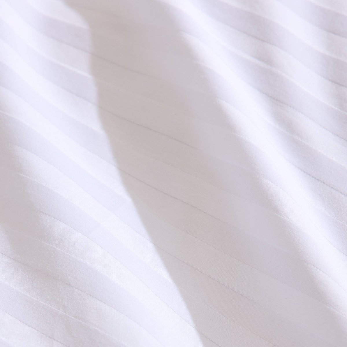 Housse de couette, satin de coton bio blanc, MONOPRIX