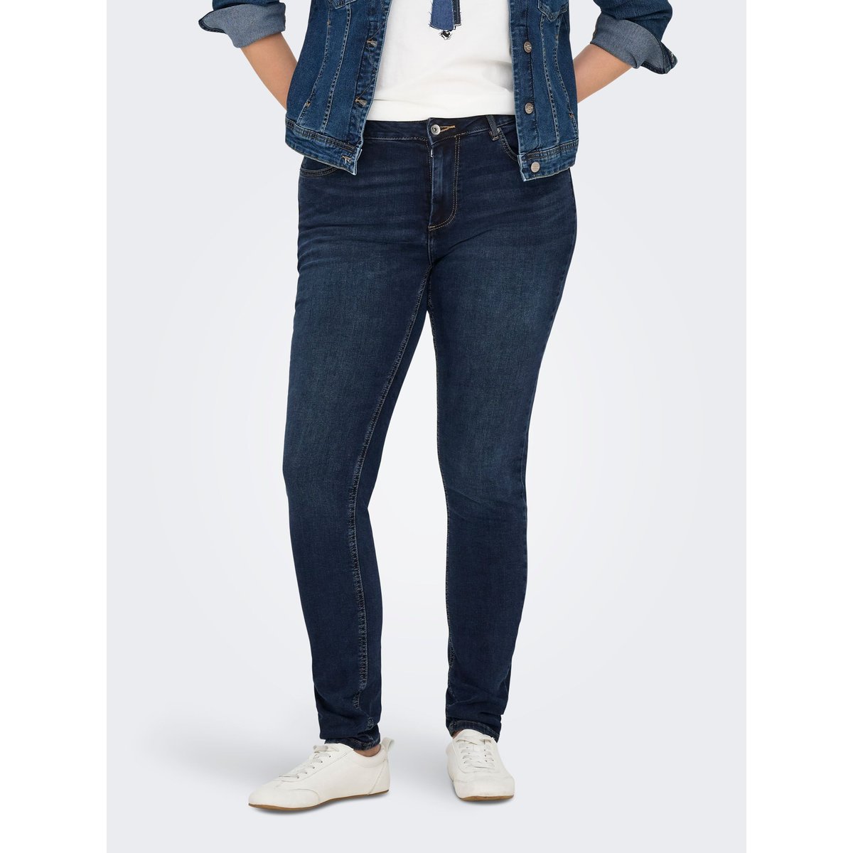 Jean Skinny dark blue denim, ONLY CARMAKOMA