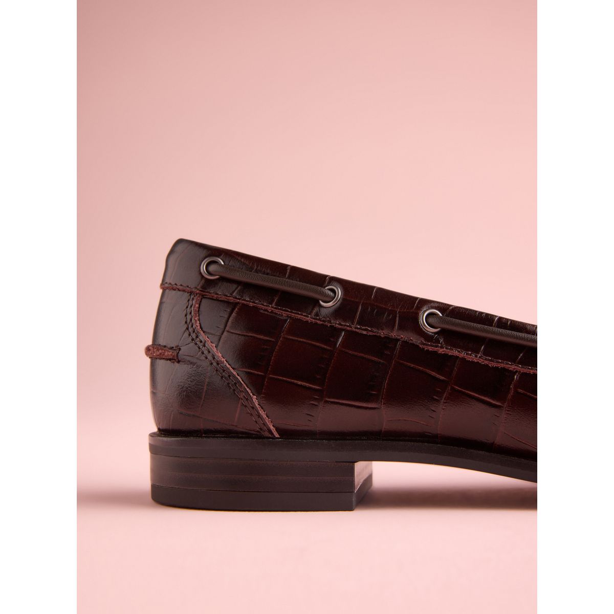Mocassins en cuir tabitha simmons x next crocodile en relief marron chocolat, NEXT