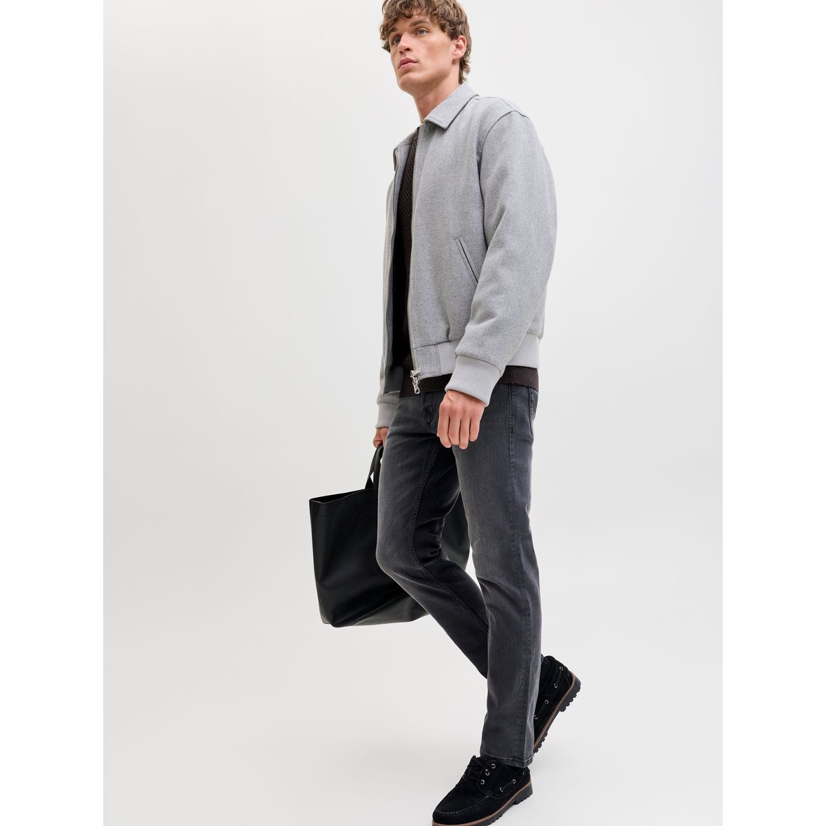 Coupe Slim Droite black denim, JACK & JONES