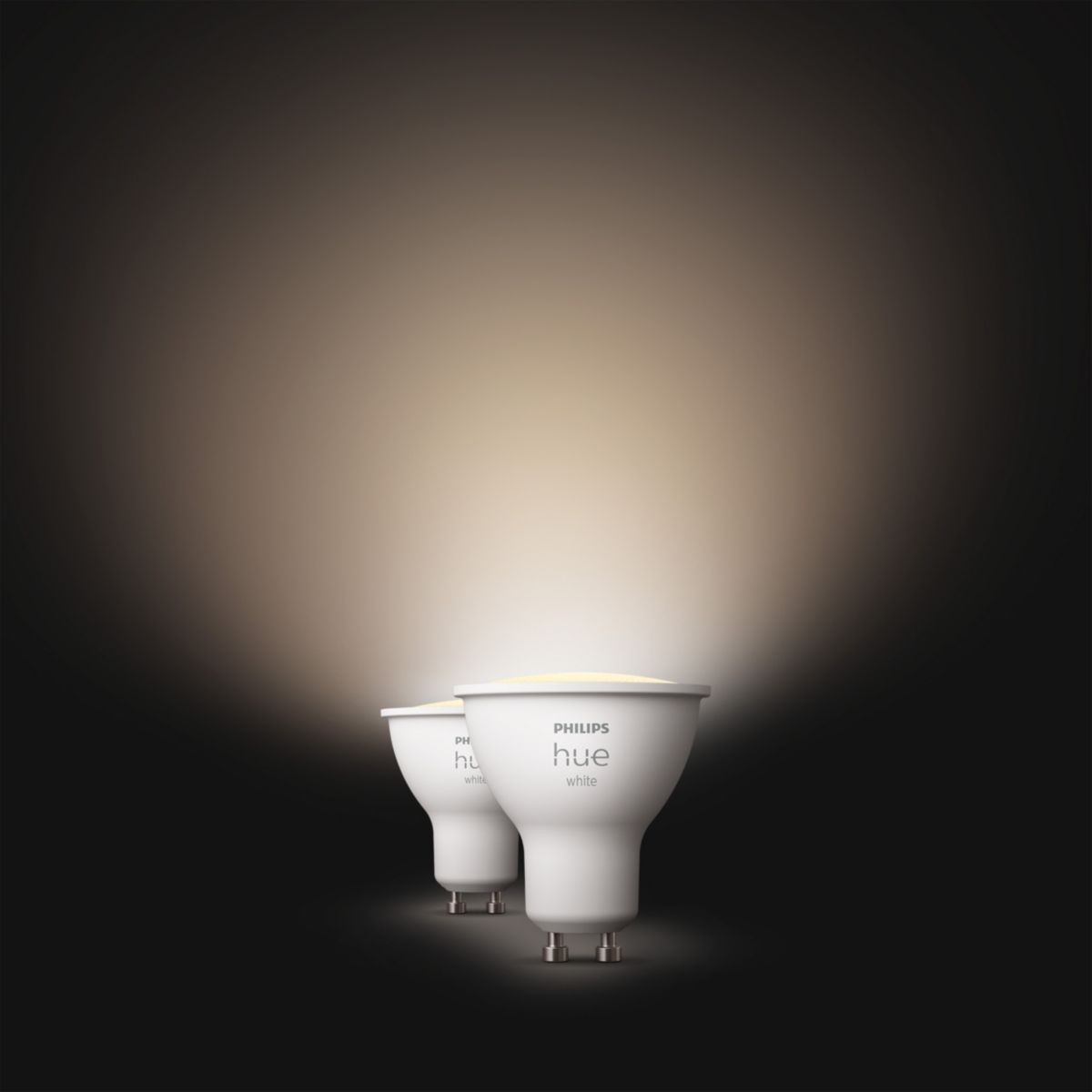Ampoule LED connectée GU10 White pack de 2 coloris unique, PHILIPS HUE