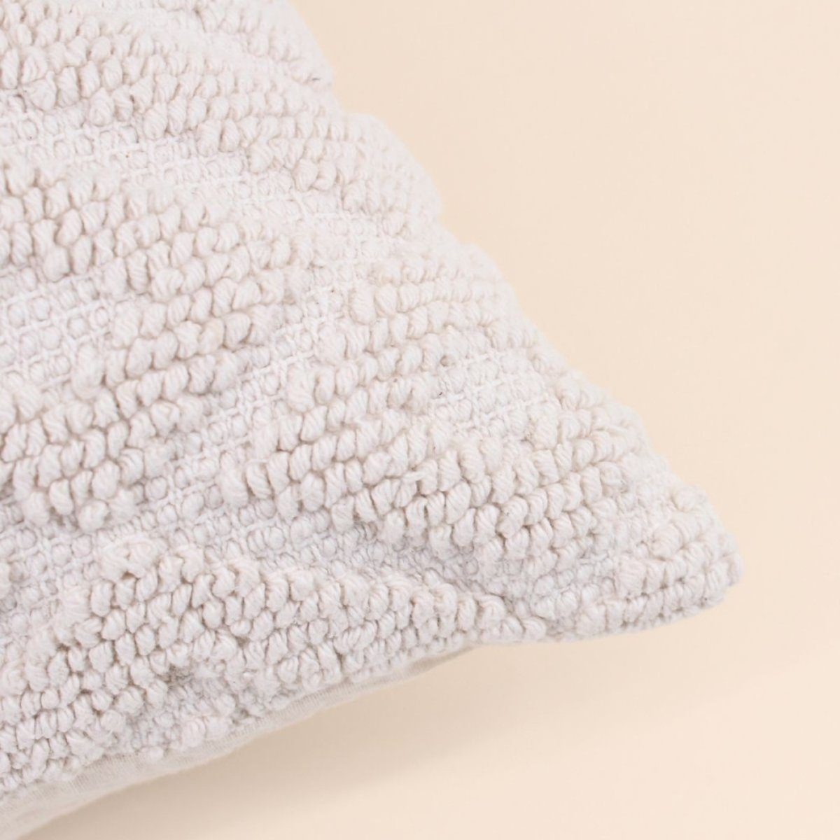 Coussin en tissu losanges 40x40cm beige, ORNAMI