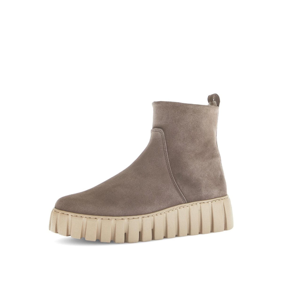Bottines en cuir à talon compensé marron velours, GABOR