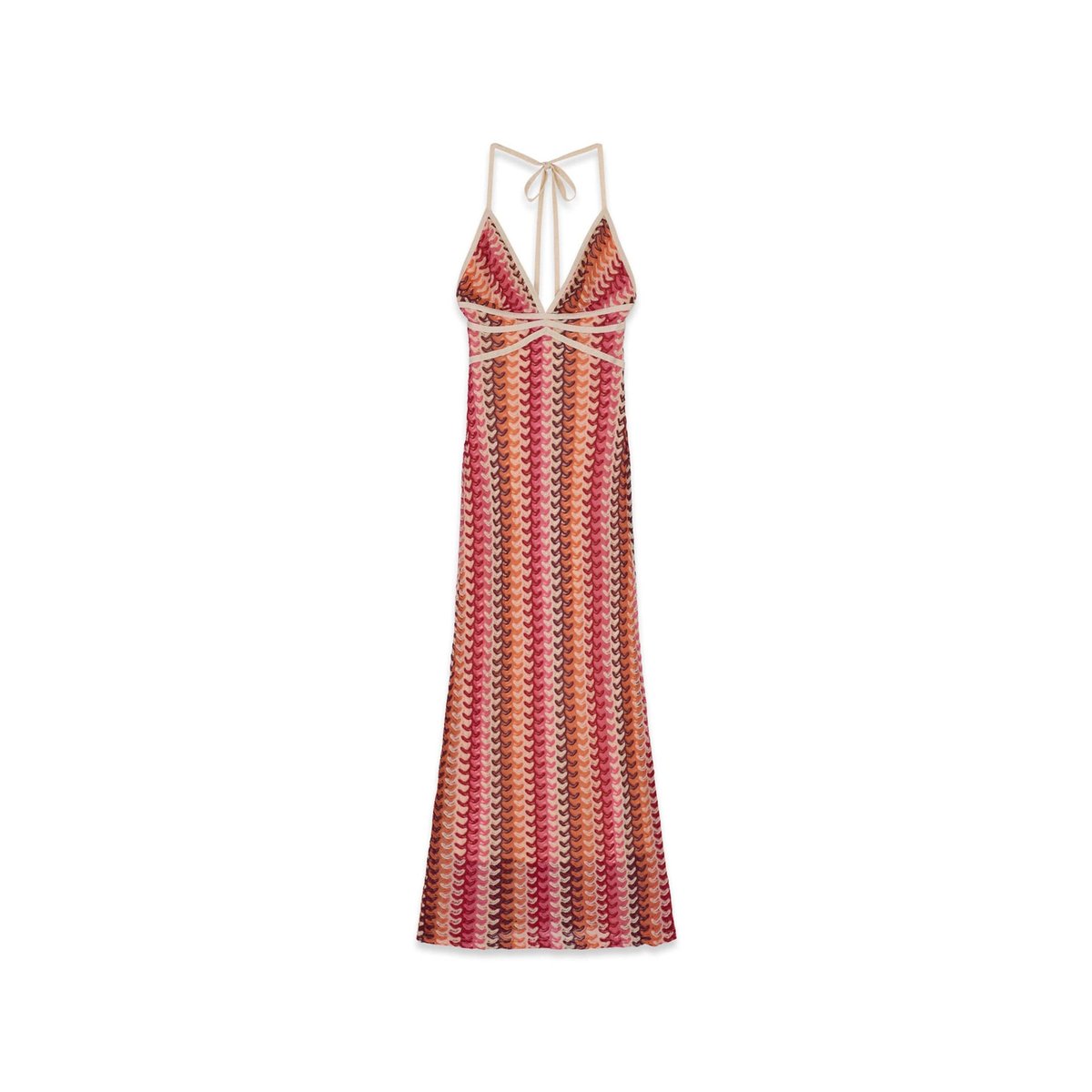 Robe Longue Bodycon Maille rose multi, GUESS