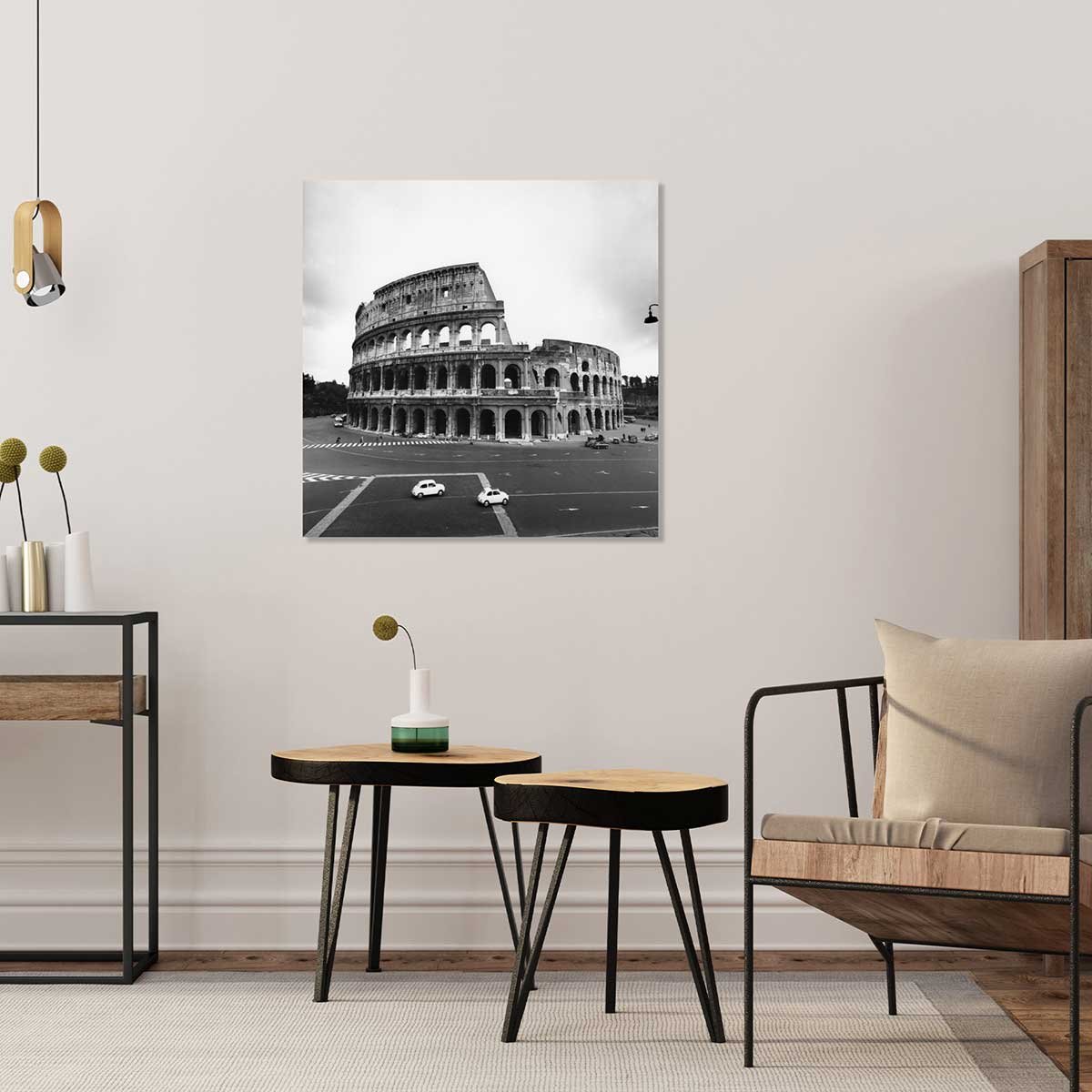 Photo ancienne de Rome, le Colysée tableau alu dibond, HEXOA