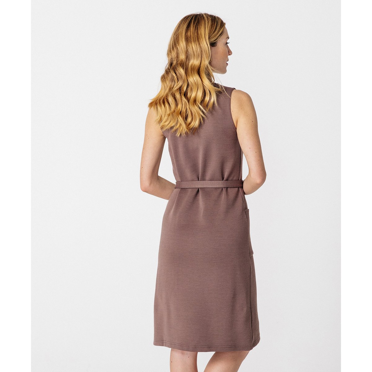 Robe-chasuble maille milano Thermolactyl marron taupe, DAMART