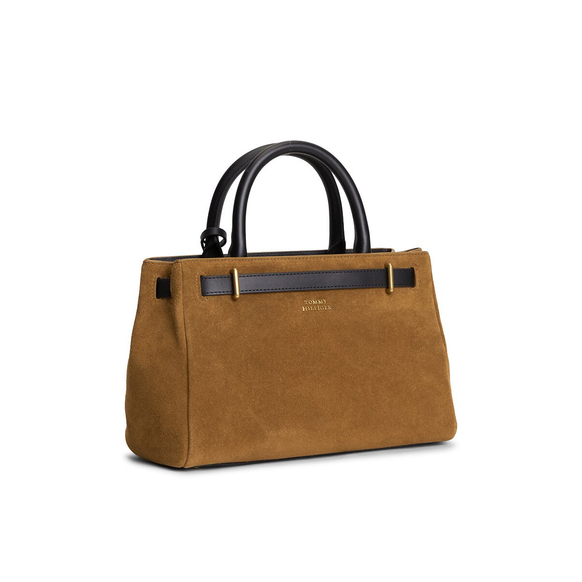 American Icon Mini Suede Handbag cognac, TOMMY HILFIGER