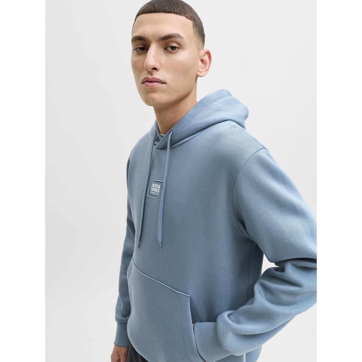 Sweat à capuche bleu, JACK & JONES