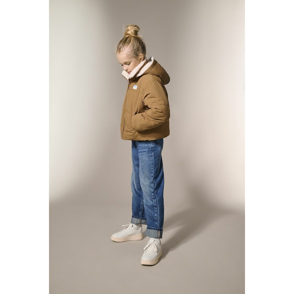 Reversible Sherpa Coat camel/ecru, KIDS ONLY