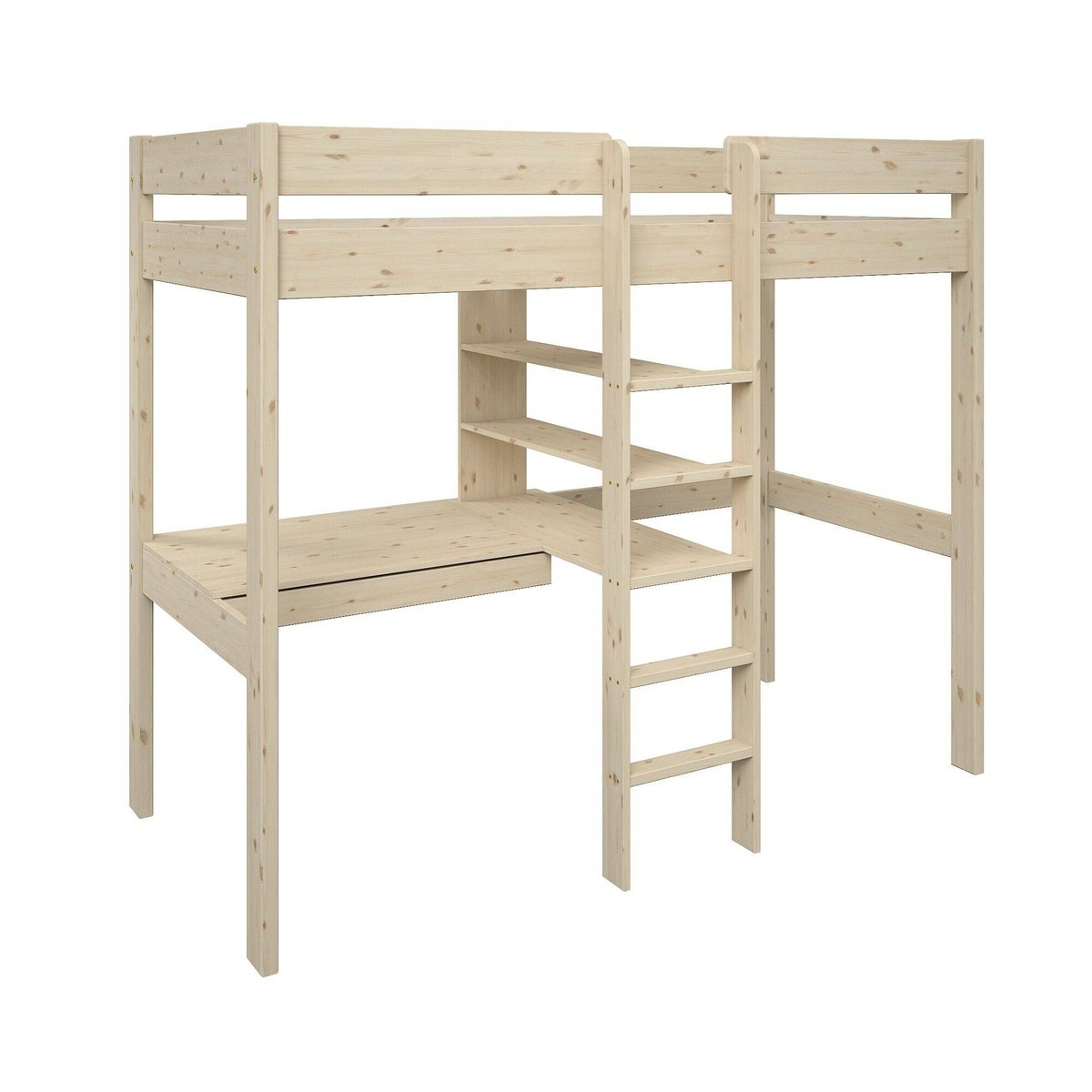 Lit mezzanine + fauteuil extensible - TIM naturel, CAMIF