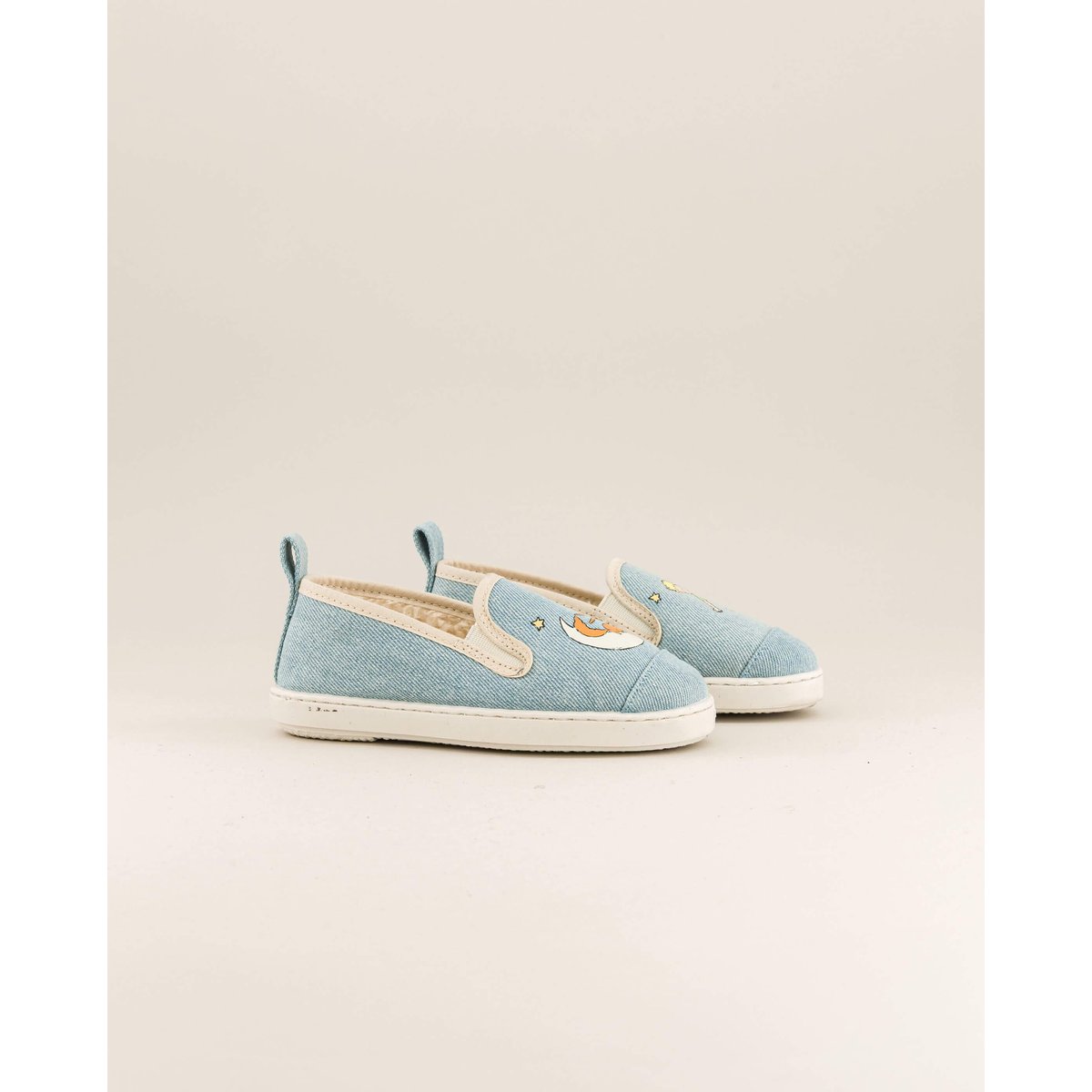Chaussons en collab bleu denim, ANGARDE