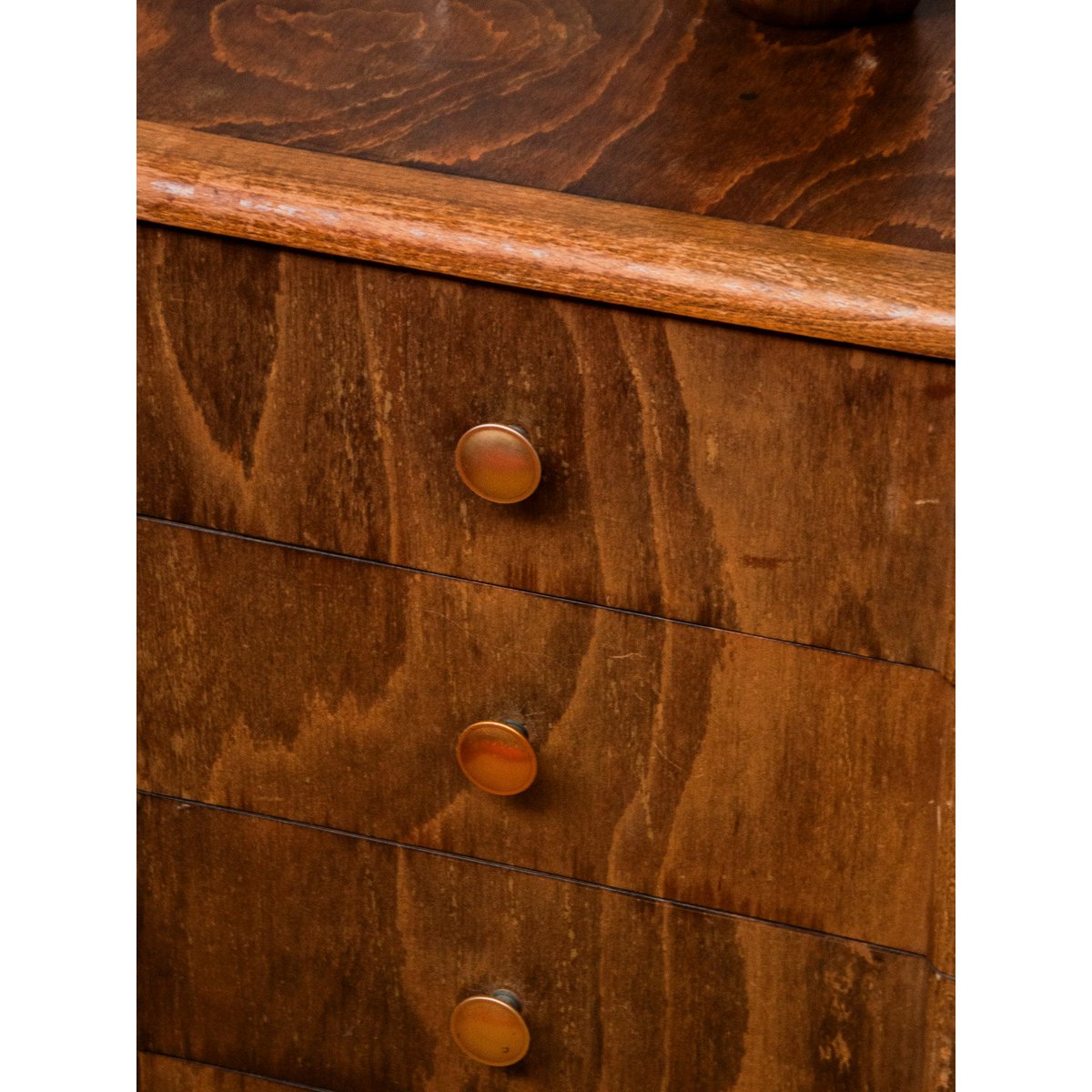 Buffet en bois foncé et doré Gilbert N°810 - Bon état bois foncé, DEBONGOUT