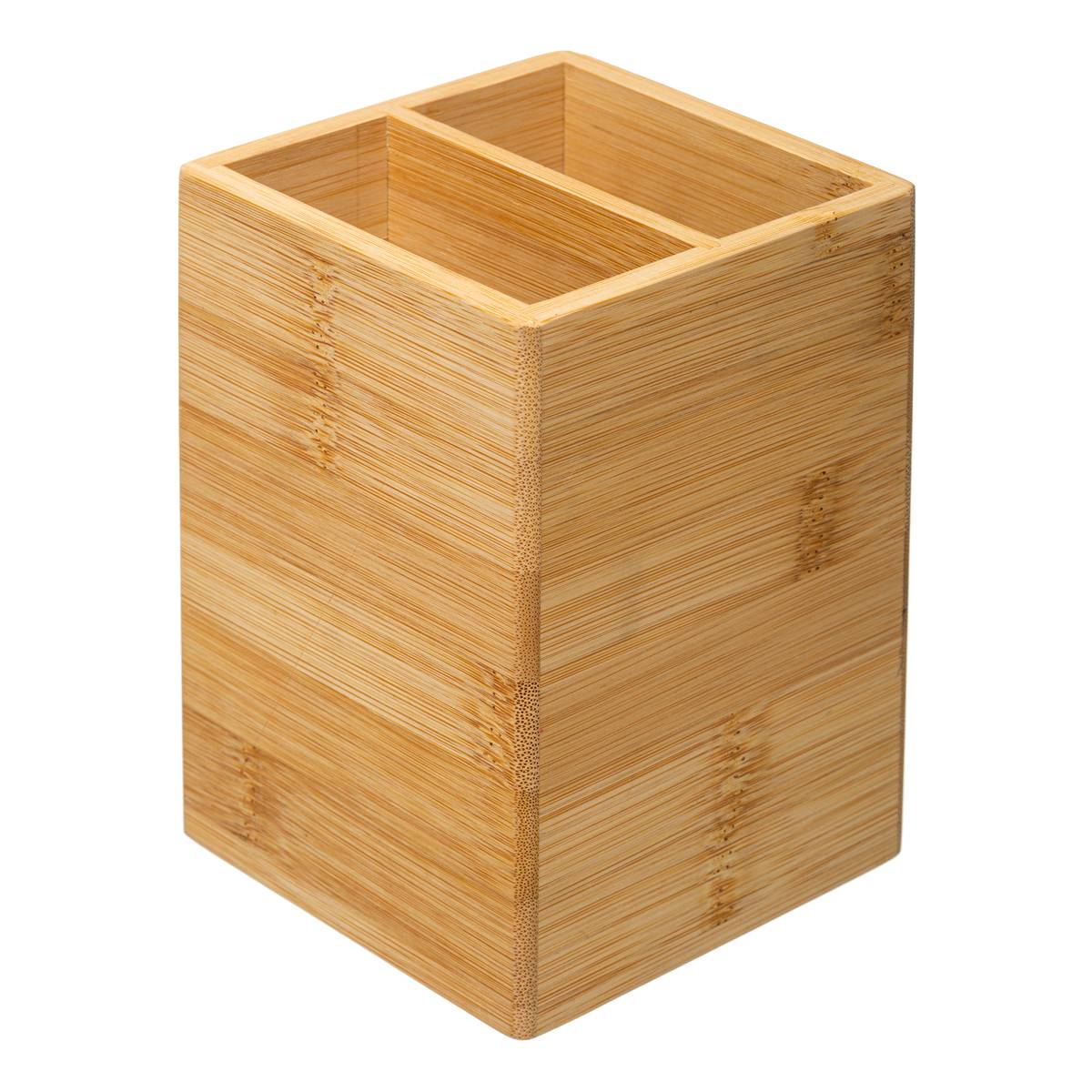 Pot à ustensiles 2 compartiments BAMBOU beige, 5FIVE SIMPLY SMART