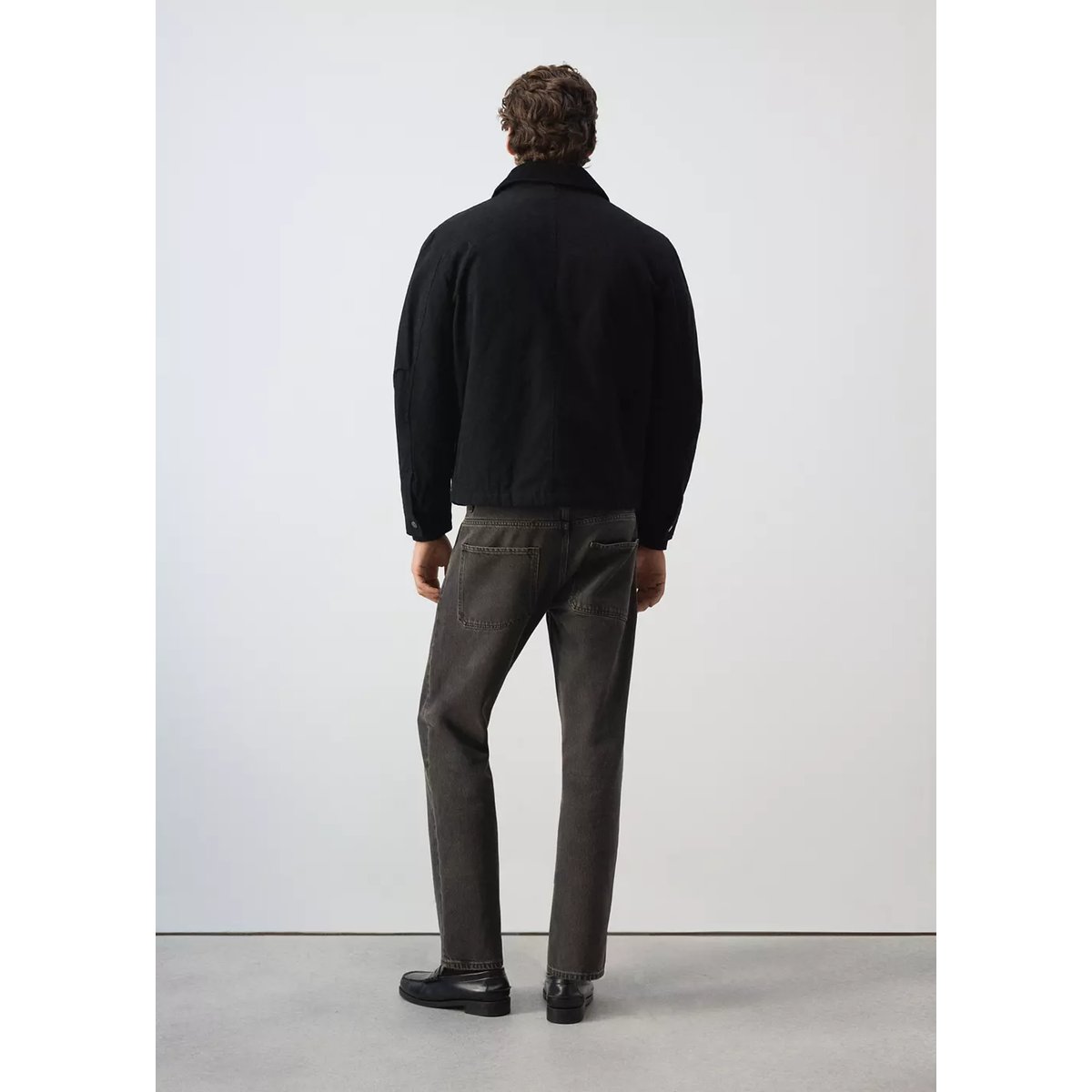 JACKET CROQUE black denim, MANGO MAN