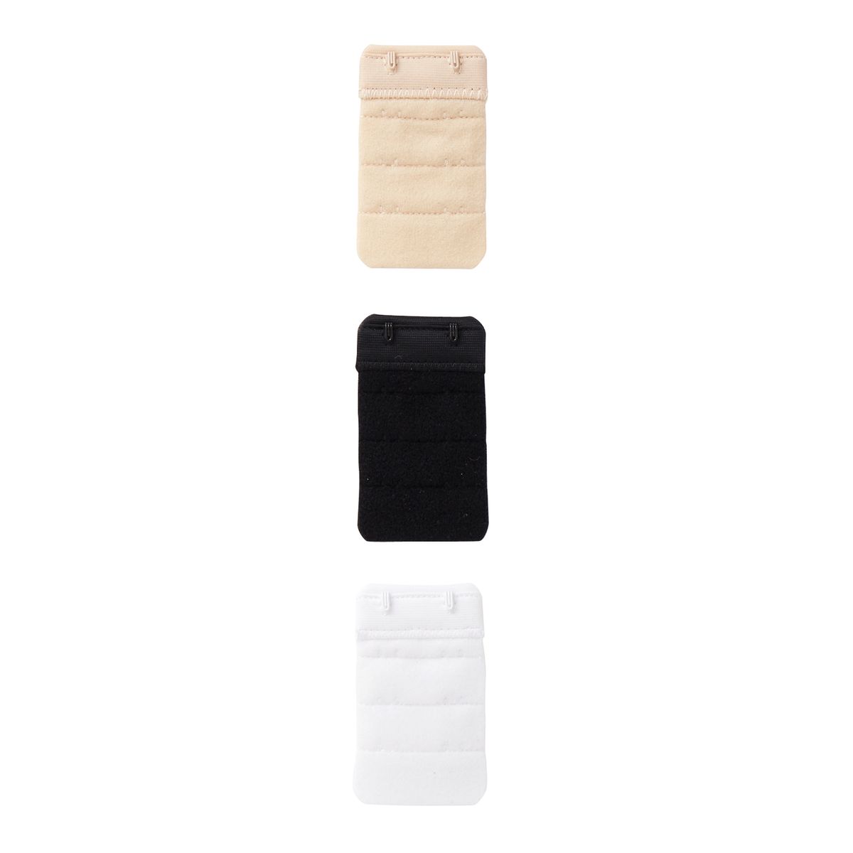 3 prolongateurs de soutien-gorge d'allaitement blanc + beige + noir, VERTBAUDET