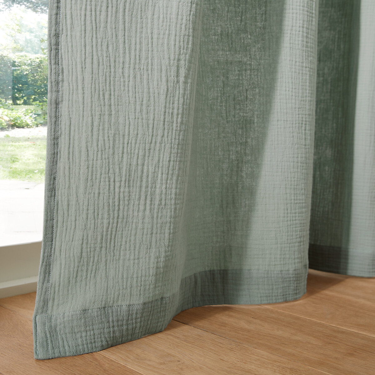 Tenda in garza di cotone, occhielli, Kumla verderame, LA REDOUTE INTERIEURS