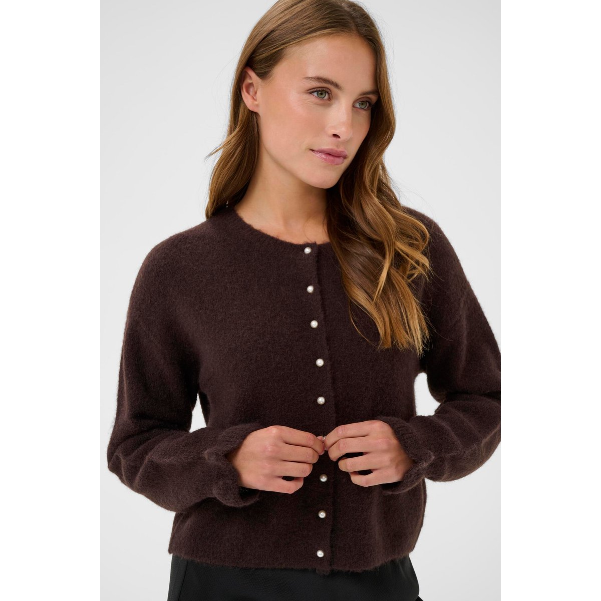 Cardigan à tricot marron  black coffee, KAFFE