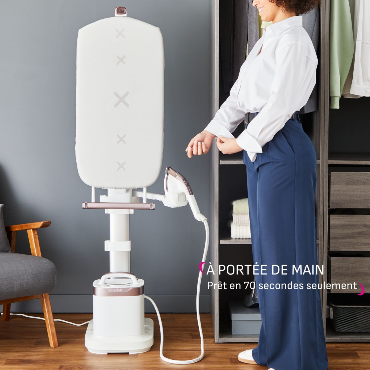 Défroisseur vapeur Ixeo Vision QT1811C0 couleur unique, CALOR